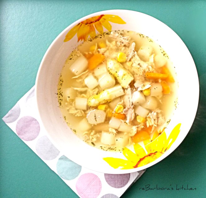 Kuřecí vývar s bílým chřestem | reBarbora's kitchen