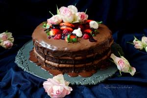 Čokoládovo-kávový dort s pyré z lesního ovoce | reBarbora's kitchen