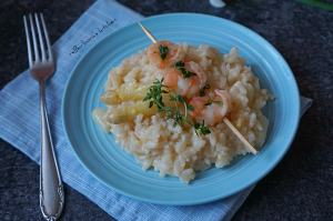 Chřestové risotto a krevety na másle s citronovým tymiánem | reBarbora's kitchen