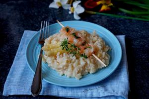 Chřestové risotto a krevety na másle s citronovým tymiánem | reBarbora's kitchen