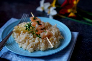 Chřestové risotto a krevety na másle s citronovým tymiánem | reBarbora's kitchen