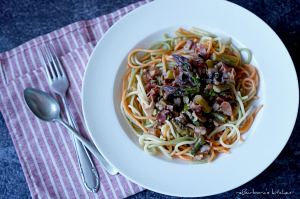 Špagety s chřestem a houbami | reBarbora's kitchen