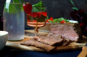 Párty time: Roastbeef s pažitkovou remuládou a růžový alko/nealko drink | reBarbora's kitchen