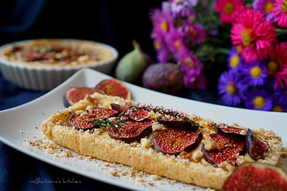 Fíkový koláč se smetanovým krémem a oříšky | reBarbora's kitchen