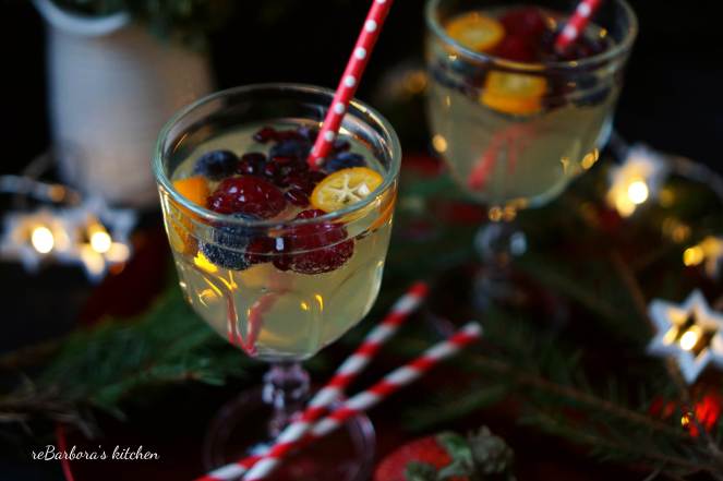 Bílá sangria do skleničky (alko i nealko) | reBarbora's kitchen