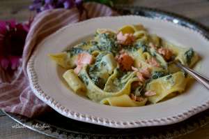 Těstoviny s lososem a špenátem | reBarbora's kitchen