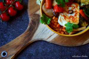 Bowl (miska) s pečenou zeleninou a sýrem haloumi aka budha bowl | reBarbora's kitchen
