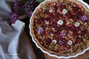 Křehký koláč s rebarborou a malinami | reBarbora's kitchen