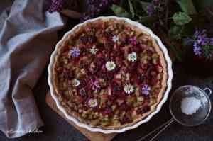 Křehký koláč s rebarborou a malinami | reBarbora's kitchen