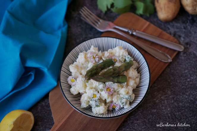 Bramborový salát s chřestem a krevetami | reBarbora's kitchen