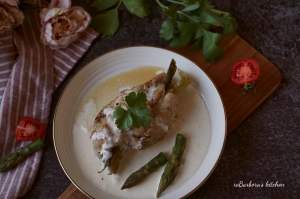 Kuřecí závitky s chřestem a gorgonzolovou omáčkou | reBarbora's kitchen