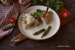 Kuřecí závitky s chřestem a gorgonzolovou omáčkou | reBarbora's kitchen