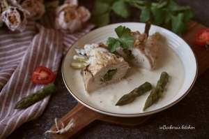 Kuřecí závitky s chřestem a gorgonzolovou omáčkou | reBarbora's kitchen