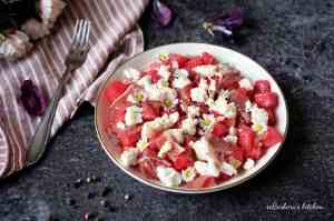 Melounový salát se sýrem a medovou zálivkou | reBarbora's kitchen