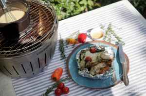 LotusGrill: Treska v papilotě na zelenině s omáčkou beurre blanc | reBarbora's kitchen